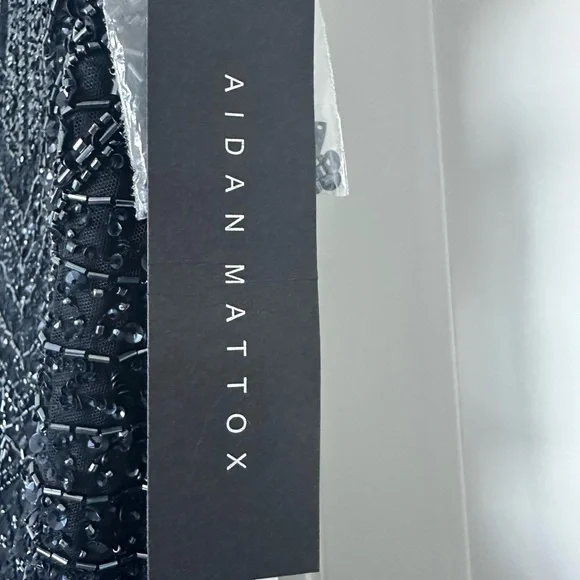 Aidan Mattox embellished black tie dress - Picture 5 of 10